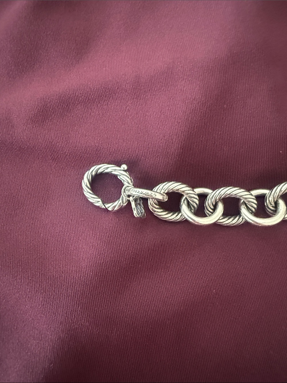David Yurman Twisted Cable Round-Link Bracelet - Silver - Picture 4 of 5